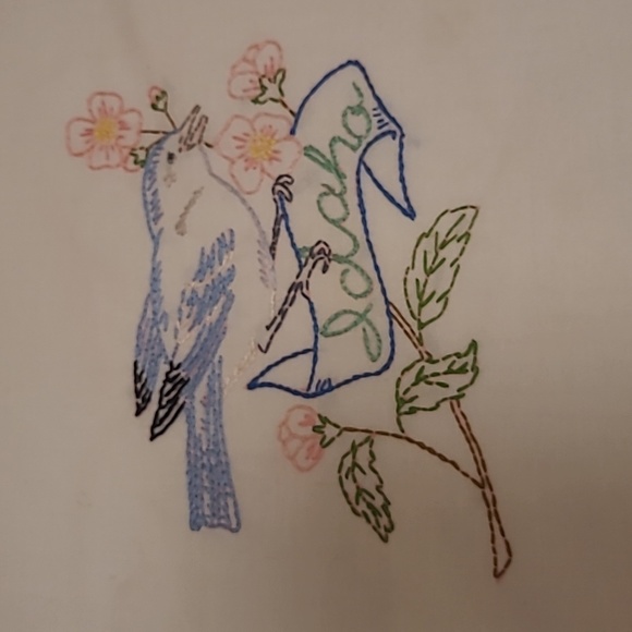 Vintage Hand Stitched Idaho State Bird & Flower - Picture 12 of 16